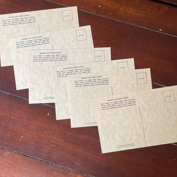 Clipper Ship Sailing Notices as Postcards - Picture 8 of 8